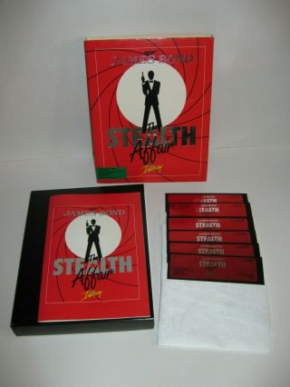 Vintage 007 James Bond The Stealth Affair Ibm Pc Game 5.  25 " Disks