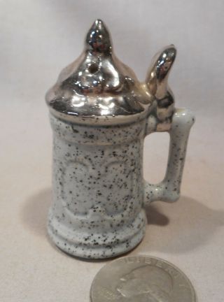 Vintage Arcadia Ceramics Single Lid Closed Stein Salt Shaker