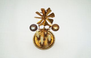 Vintage Brass Angel Chimes Cherubs Spinning Carousel Candle Holder Sweden 2