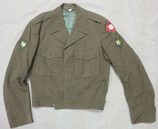 1950s Post Ww2 Vintage Us Army Ike Jacket Uniform With 4th Army Shoulder Patch