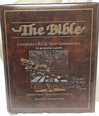 The Complete Bible On Cassette Narrated By Alexander Scourby 48 Tapes 1974 Vtg