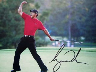 Tiger Woods Signed Autographed 8x10 Photo - Pga - Masters - Fist Pump - W/coa