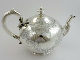 Hunt & Roskell Stunning Victorian Silver Teapot,  London 1850 By Ish 793g Antique