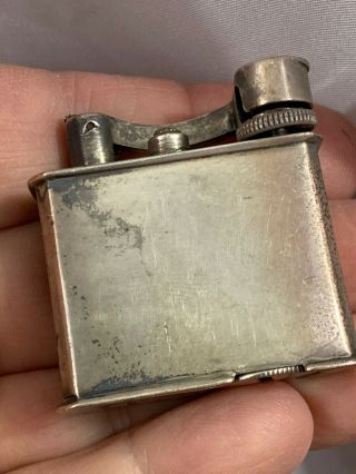 Vintage Sterling Silver Made In Mexico Lift Arm Pocket Lighter - For Repair