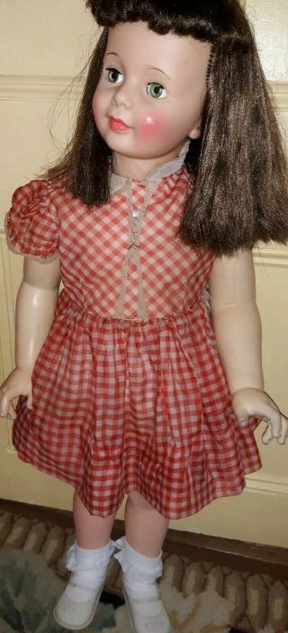 Vintage Brown Hair Patti Playpal Doll Ideal Toy Corp G - 35 - 7 On Back