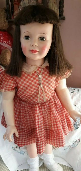 Vintage Brown Hair Patti Playpal Doll ideal toy corp G - 35 - 7 on Back 2