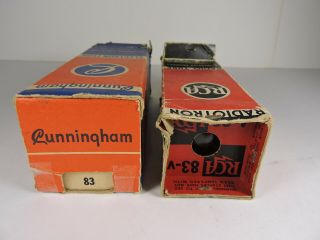 2 Vintage 83 & Rca 83v Vacuum Tubes Vintage Rectifier Tube Avo Nos