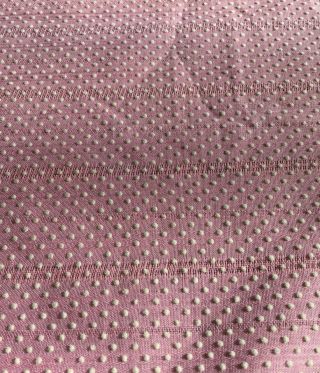 Vintage Pink White Dotted Swiss Cotton Fabric 3.  55 Yards
