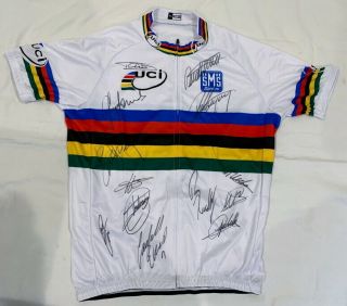 Peter Sagan,  Merckx,  Armstrong,  10 Signed Uci World Champion Cycling Jersey