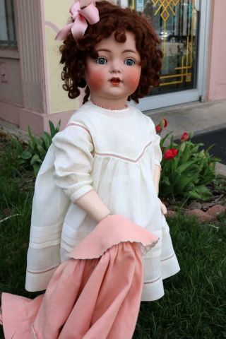 Large 28 Inch Antique Kammer Reinhardt 121 toddler kGerman Bisque Character Doll 3