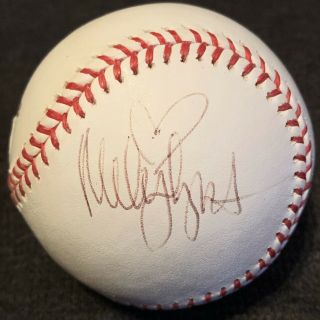 Extremely Rare Miley Cyrus Psa/dna Signed Baseball Music Actress Songwriter