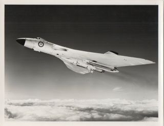 Large Vintage Photo - Avro Vulcan With Blue Steel Missile