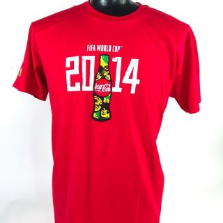 World Cup T - Shirt Extra Large Red 2014 Brasil Brazil Fifa World Cup Coca Cola Xl