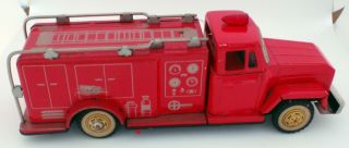CHINA Fire Engine Water Truck friction tin toy vintage 2