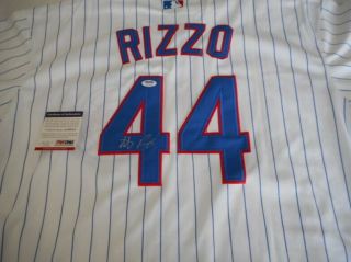 Anthony Rizzo Signed Autographed All Sewn Cubs Majestic Jersey Psa/dna
