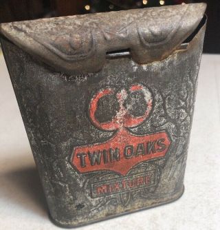 Vintage Twin Oaks Mixture Pocket Smoking Tobacco Pocket Tin
