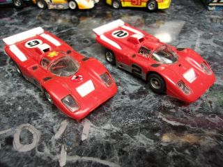 Vintage Aurora Afx Slot Cars Ferrari 512m Red/white Magnatraction