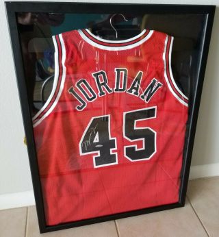 Michael Jordan 45 Hand - Signed Jersey With,  Frame & Upper Deck Box