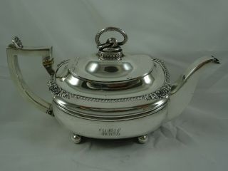 Quality,  George Iii Solid Silver Tea Pot,  1815,  723gm