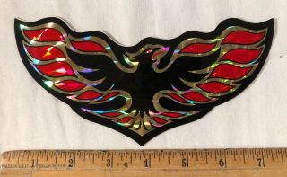 Vintage 1970s Pontiac Firebird Logo Decal Bumper Sticker Prism Prismatic