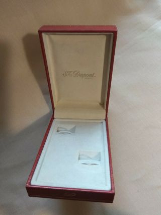 Vintage S.  T.  Dupont Paris Cufflinks Box / Case Empty