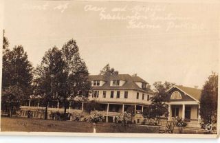 Takoma Park Dc Washington Sanitarium Real Photo Vintage Postcard K342474