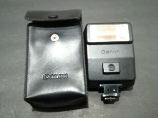 Vintage Canon Speedlight 155a W/ Case Made In Japan