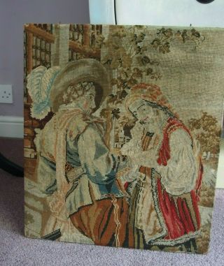 Antique Victorian Hand Worked Tapestry
