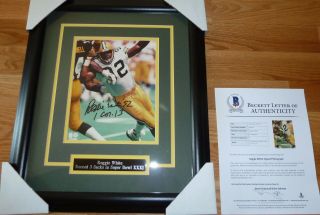 Beckett - Bas Reggie White Green Bay Packers Signed 8x10 Framed Photo - Photograph 2