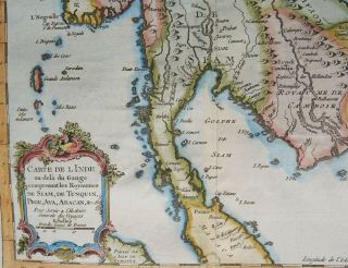 Thailand,  Vietnam,  Laos,  Cambodia,  Myanmar,  map by Bellin,  1750,  Carte.  Siam 3