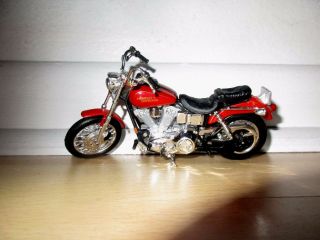 Harley Davidson 6 " Toy Motorcycle By Maisto Red And Black