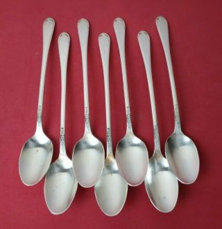 Vintage 1847 Rogers Bros Lovelace Ice Tea Spoons Set Of 7 No Monograms 7 3/4 "