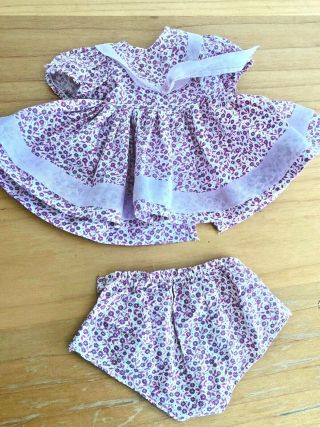 Vintage 1950’s Terri Lee Tagged 16” Doll Purple & Lavender Print Dress & Panties