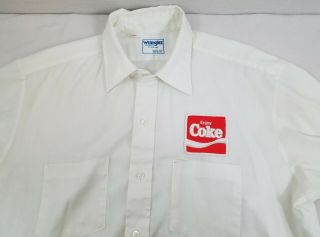 Vintage Wrangler Exec By Red Kap Coca Cola Uniform Work Shirt,  Enjoy Coke Patch