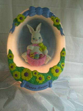 Vintage 1995 Empire Easter Egg With Bunny & Basket Of Eggs Blow Mold 17 - 1/2 "