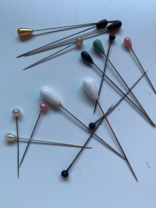 Assortment Of Vintage Hat Pins (15)