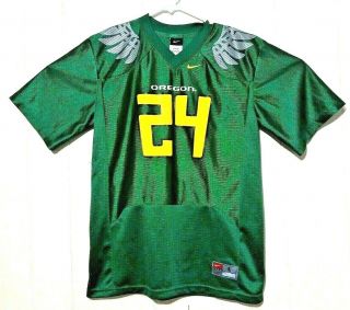 Nike Youth Large University Of Oregon Ducks Green Football Jersey Number 24