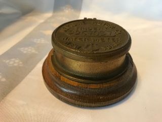 Vintage Brass Trinket Box Neptune Meter Trident Water Meter Cover York Wood
