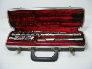 Vintage Bundy Selmer Usa Student Flute W/ Hard Case -
