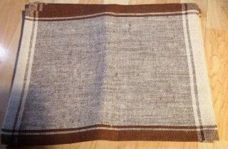 6 Vtg Mcm Tampella Linen Placemats Finland Brown And White