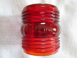 Vintage Dietz No.  40 Red Glass Lantern Globe Lens