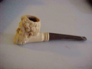 Vintage Pipe Hand Carved? Bust Of Man 
