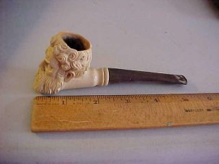 VINTAGE PIPE HAND CARVED? BUST of MAN ' S HEAD w/Flaw. 2