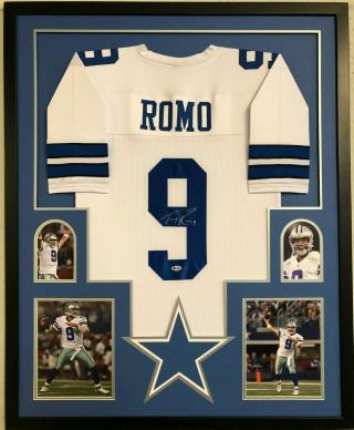 Framed Dallas Cowboys Tony Romo Autographed Signed Jersey Beckett