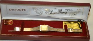 Vintage Dufonte By Lucien Piccard Ladies Dress Quartz Wrist Watch