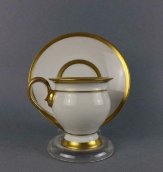 Antique Imperial Sevres Porcelain Factory Cup And Saucer Circa 19 C.  2