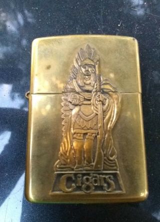 Zippo Cigar Store Indian Brass Lighter E Xiii