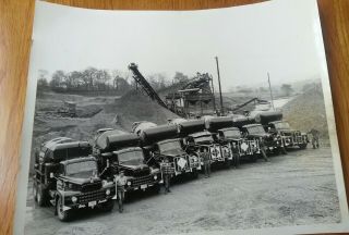 Old Photograph Cement Trucks Dunn Brothers Meadville Pa Quarry J.  D.  Mitchell