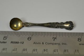 Vintage Gorham Sterling Silver Salt Sugar Spoon Pin 2 - 3/4 " Long Jewelry