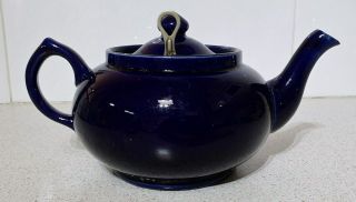 Robur Pottery Teapot With Infuser Cobalt Blue Australian Studio Antique